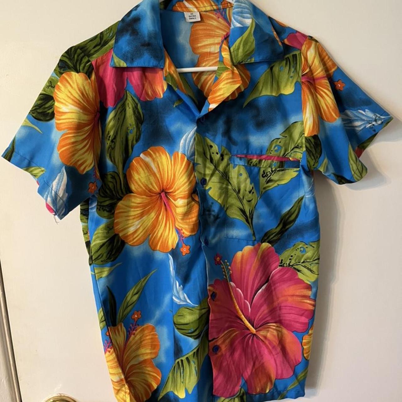 Mens Unisex Hawaiian Tropical Shirt Button Up Floral... - Depop