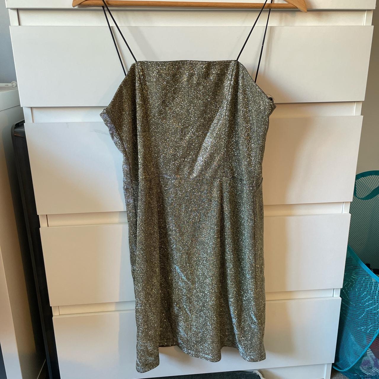 Urban Outfitters Women's Gold Dress | Depop