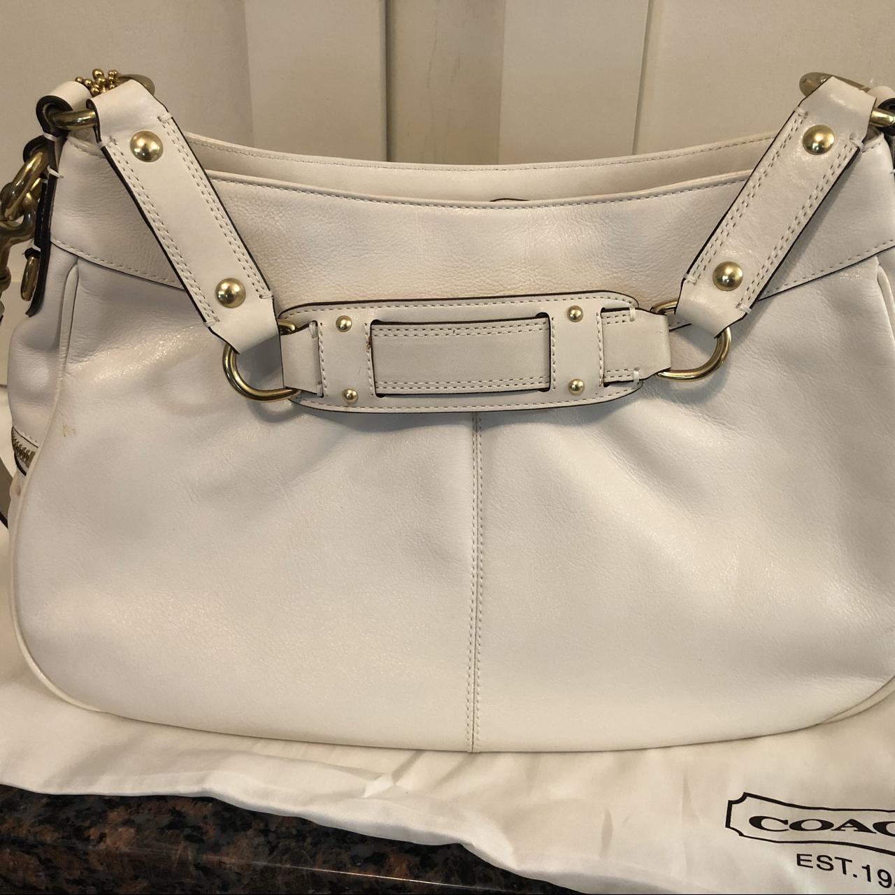 COACH 13250 Madison Matte white Leather Convertible... - Depop