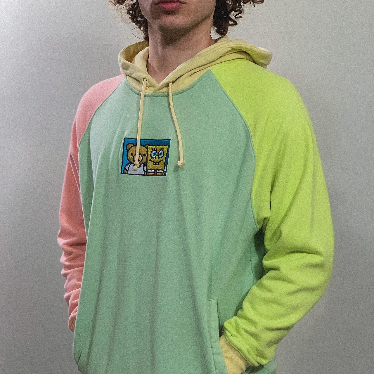 teddy fresh x spongebob squarepants colorblock purple hoodie