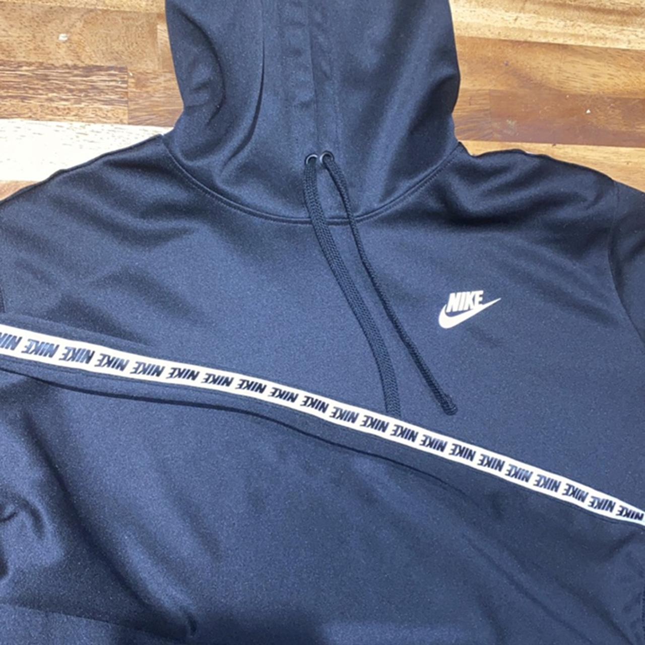 mens nike taped hoodie
