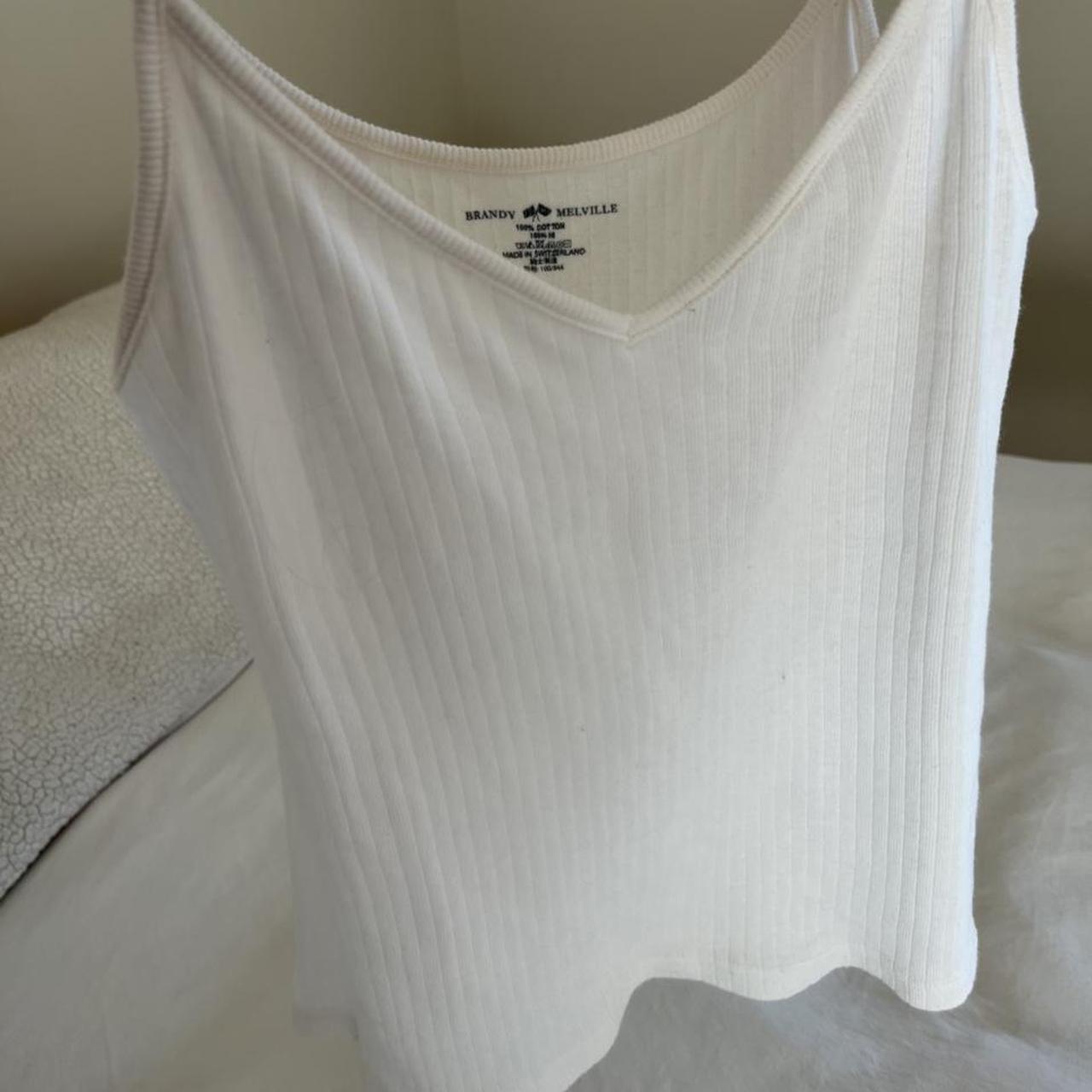 White brandy Melville tank top - Depop