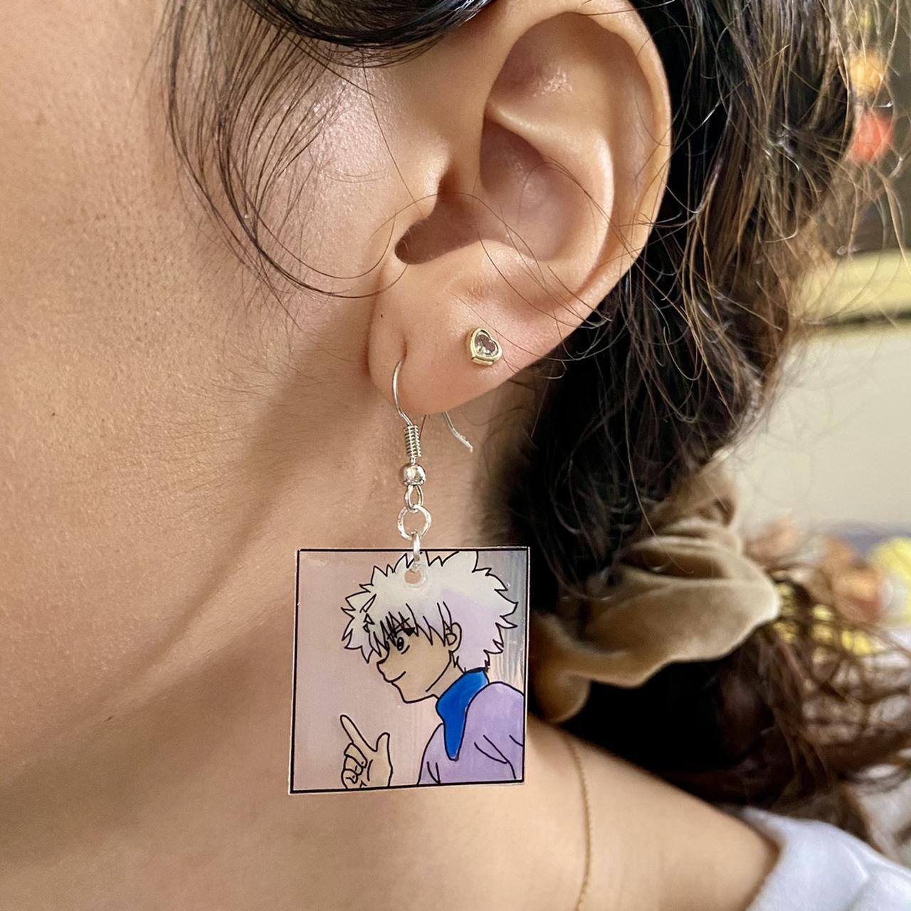 hxh gon and killua earrings (color and clear) cute... Depop