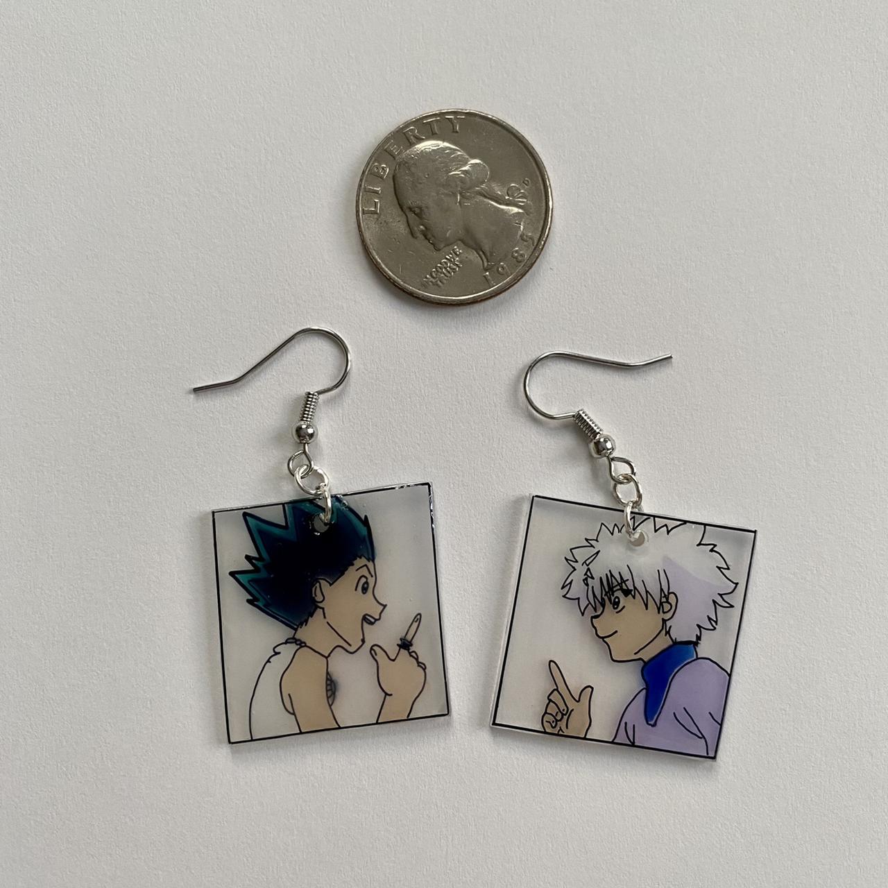 hxh gon and killua earrings (color and clear) cute... Depop