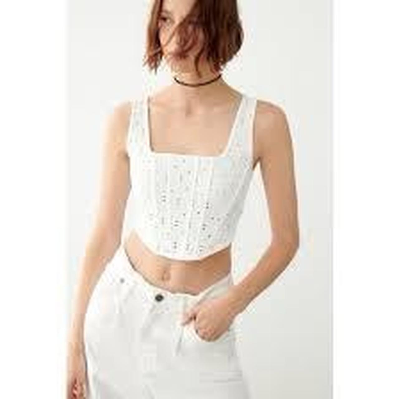 Zara white corset top Depop