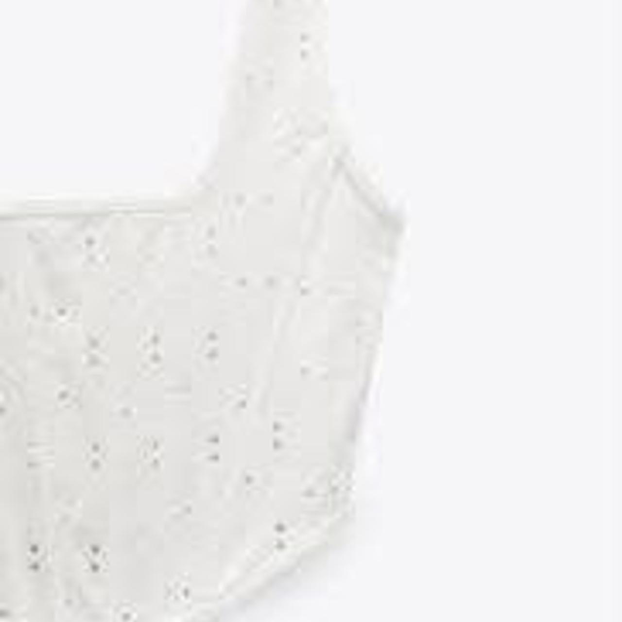 Zara white corset top Depop