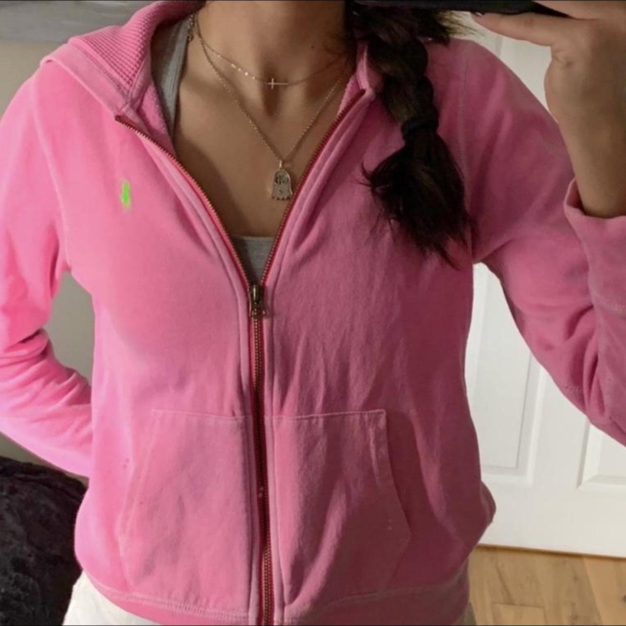 Pink Ralph Lauren Hoodie Size S Depop