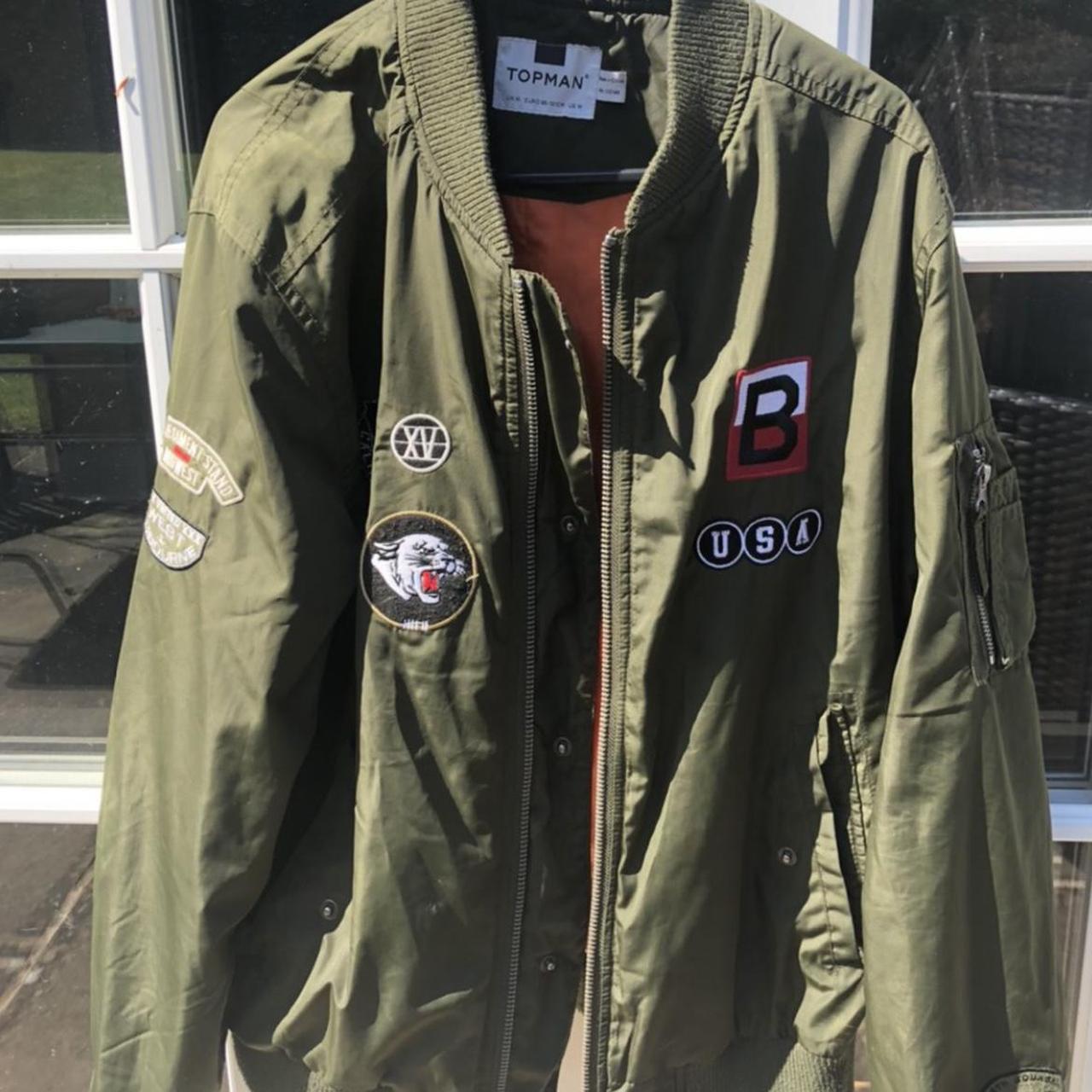 topman green jacket