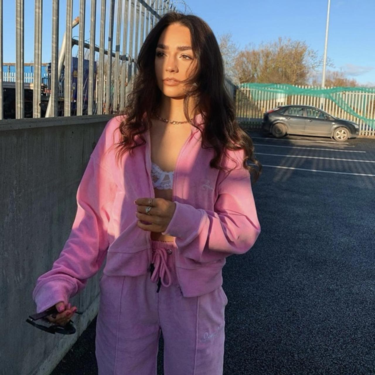 Missguided Sean John Pink Velour Tracksuit Shop Missguided Pink