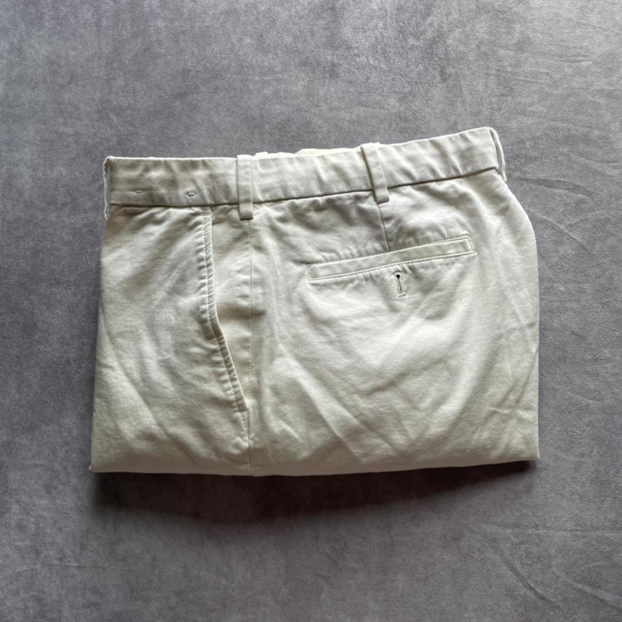 UNIQLO Men's Cream and White Trousers | Depop