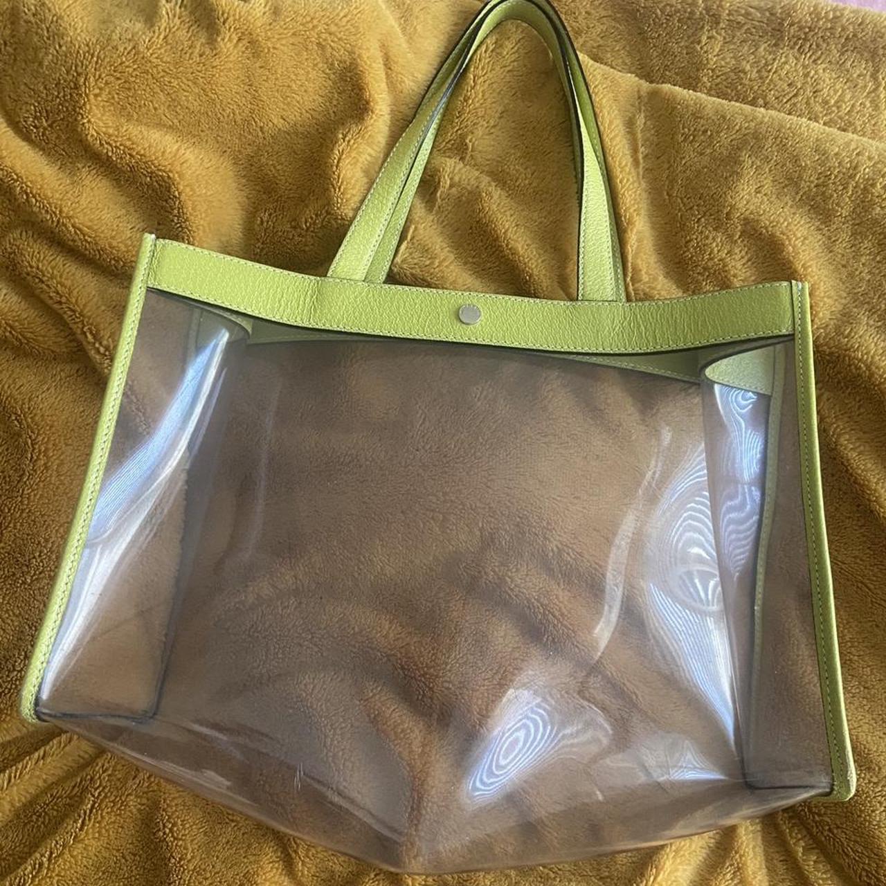 Pre-Loved Burberry Green Light Vinyl Plastic Tote Bag United Kingdom – ZAK  BAGS ©️