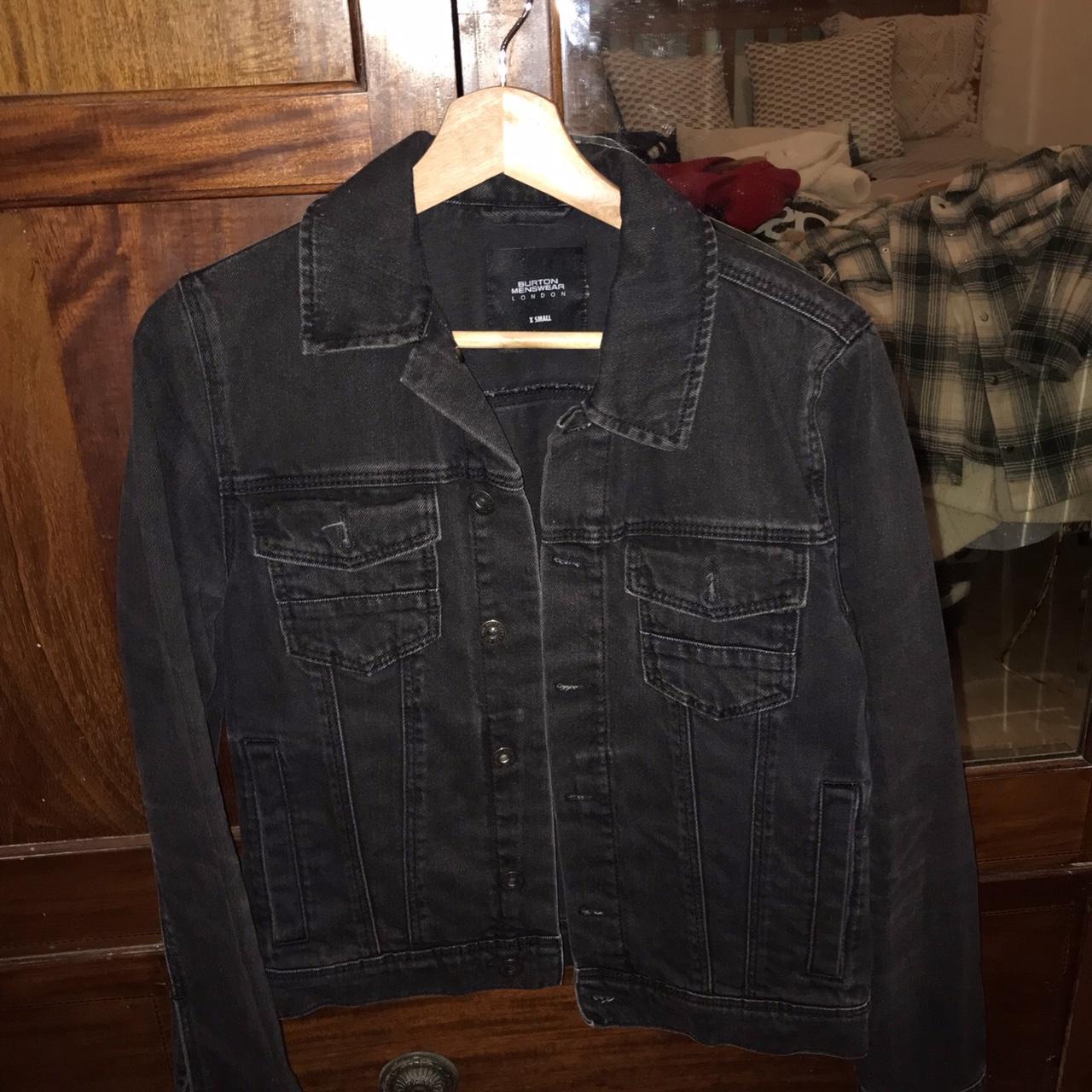 Burton Black Denim Jacket Men s Size XS