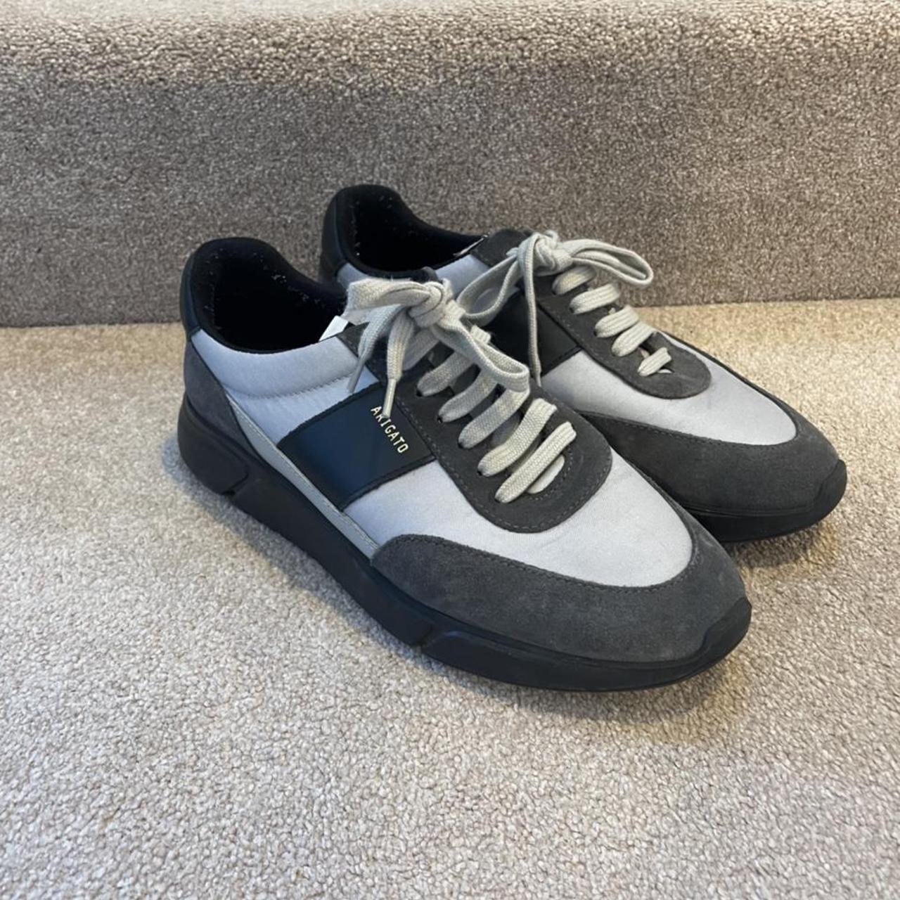 Axel arigato smart/casual trainers in grey &... - Depop