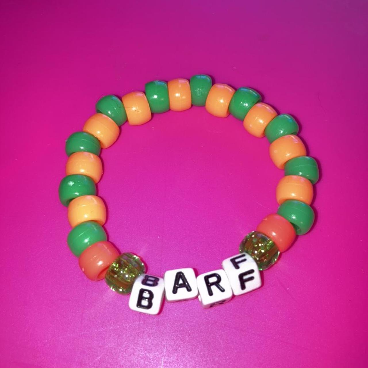 Kandi rave bracelets with words. Hand made, One of a - Depop