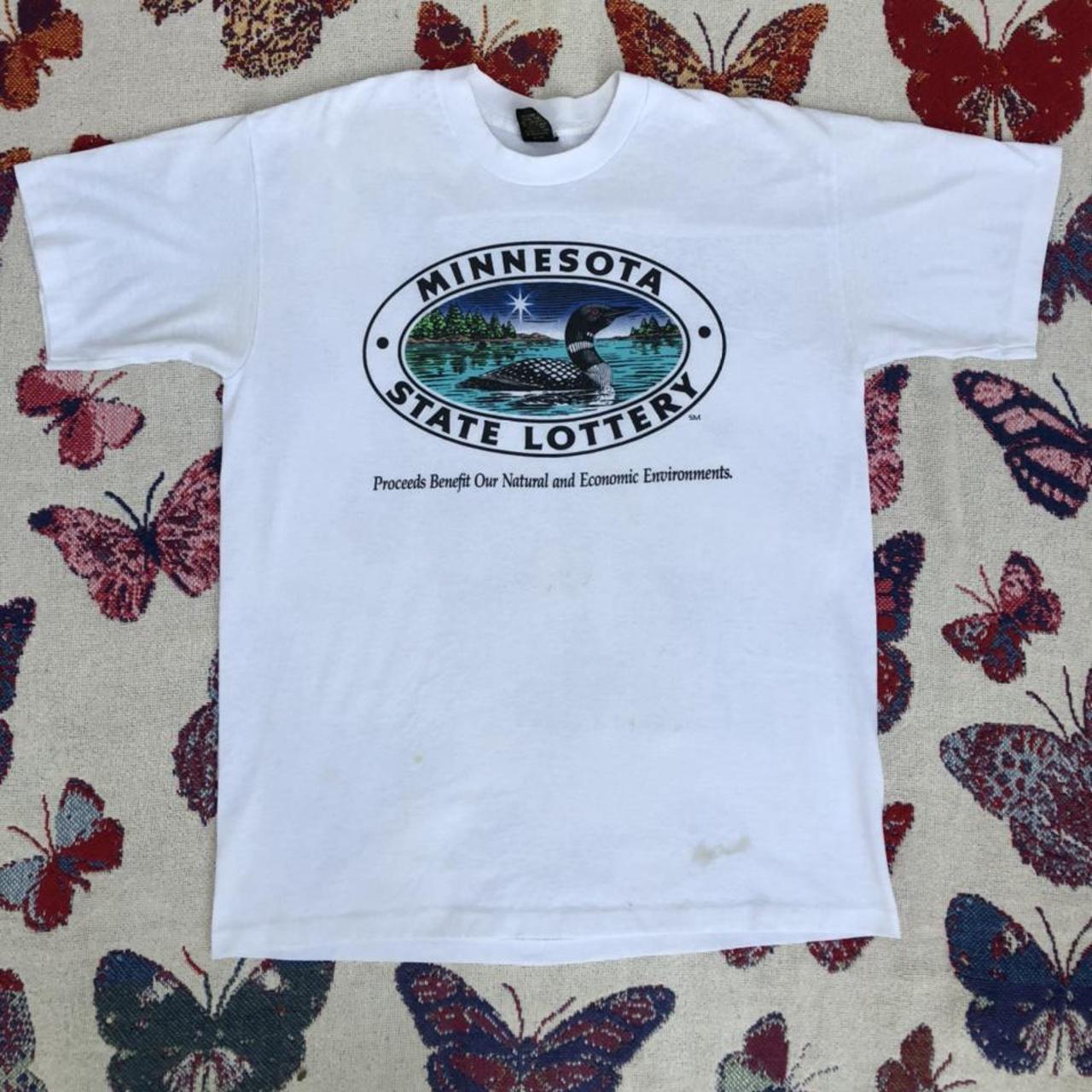 Vintage minnesota state lottery tee shirt single depop