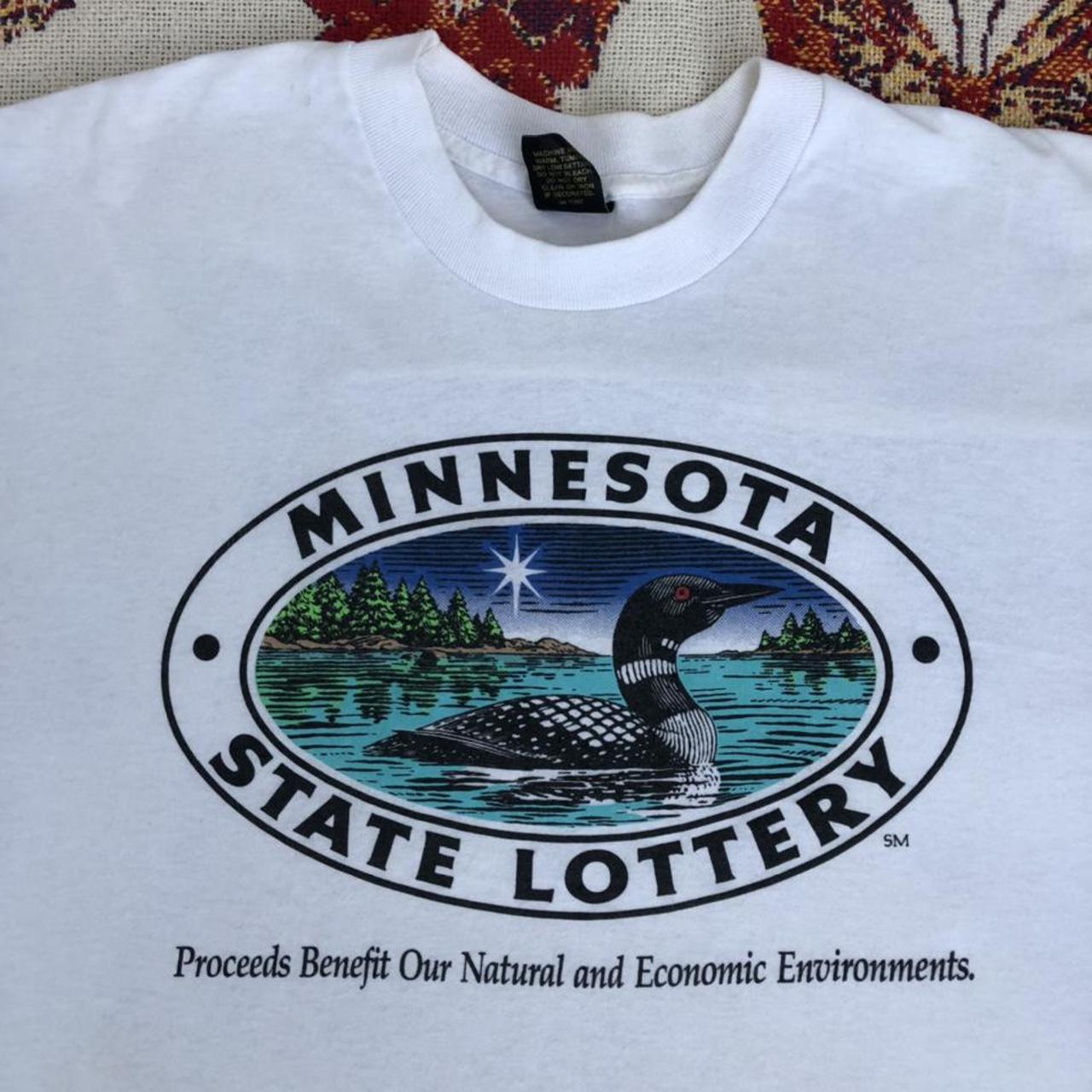 Vintage minnesota state lottery tee shirt single depop