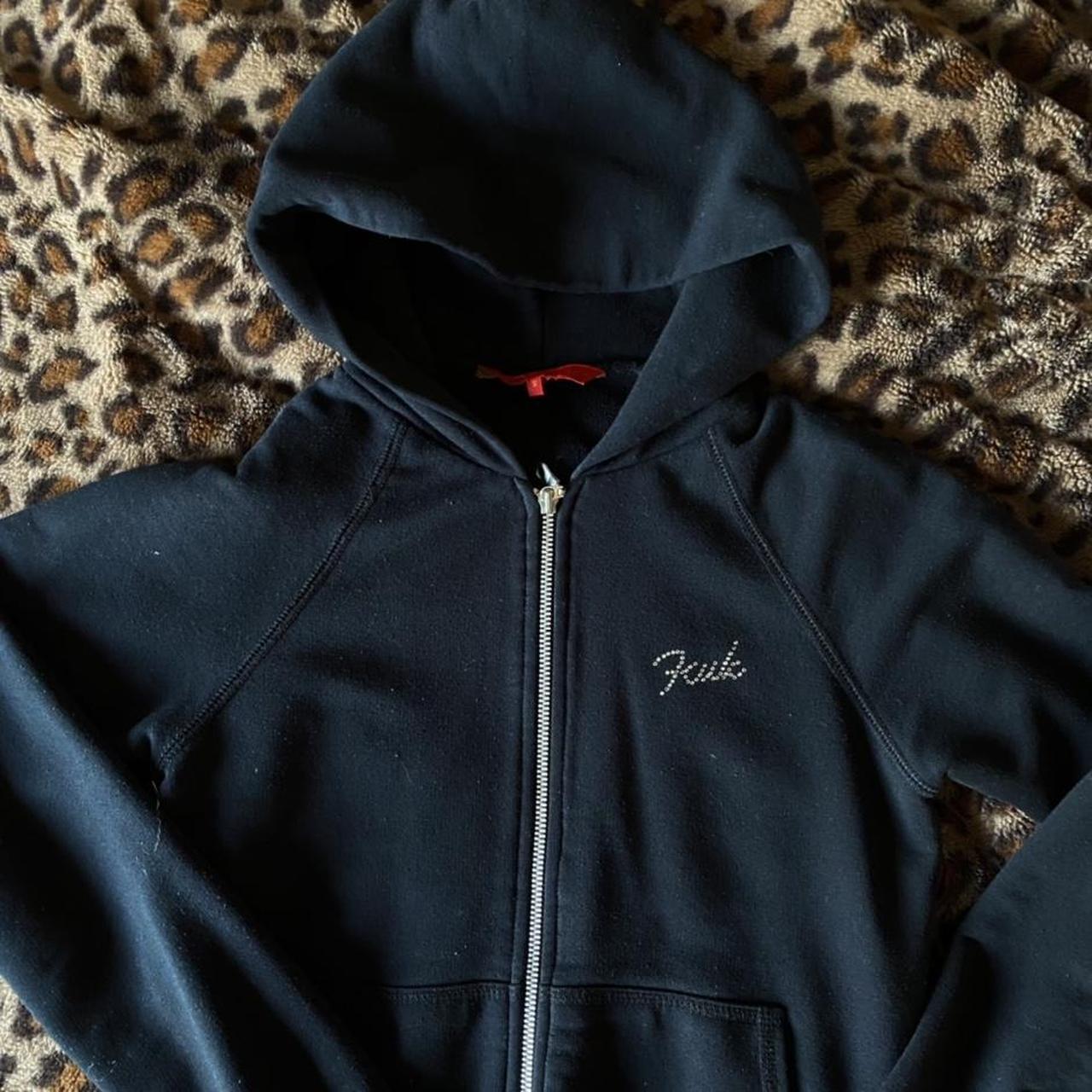 y2k french connection fcuk zip up hoodie with Depop