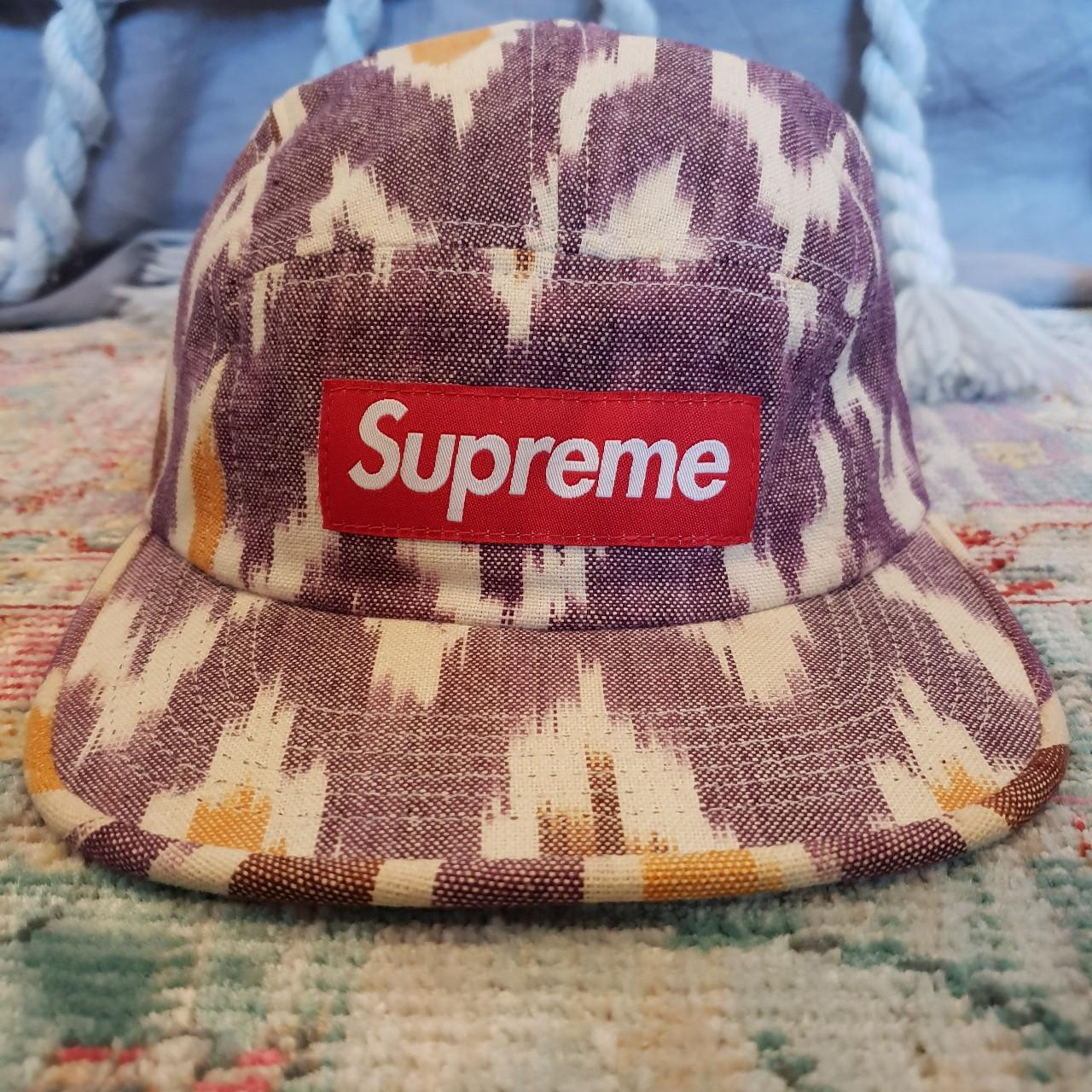 Supreme Ikat Camp Cap (Japanese weave) 8/10... - Depop