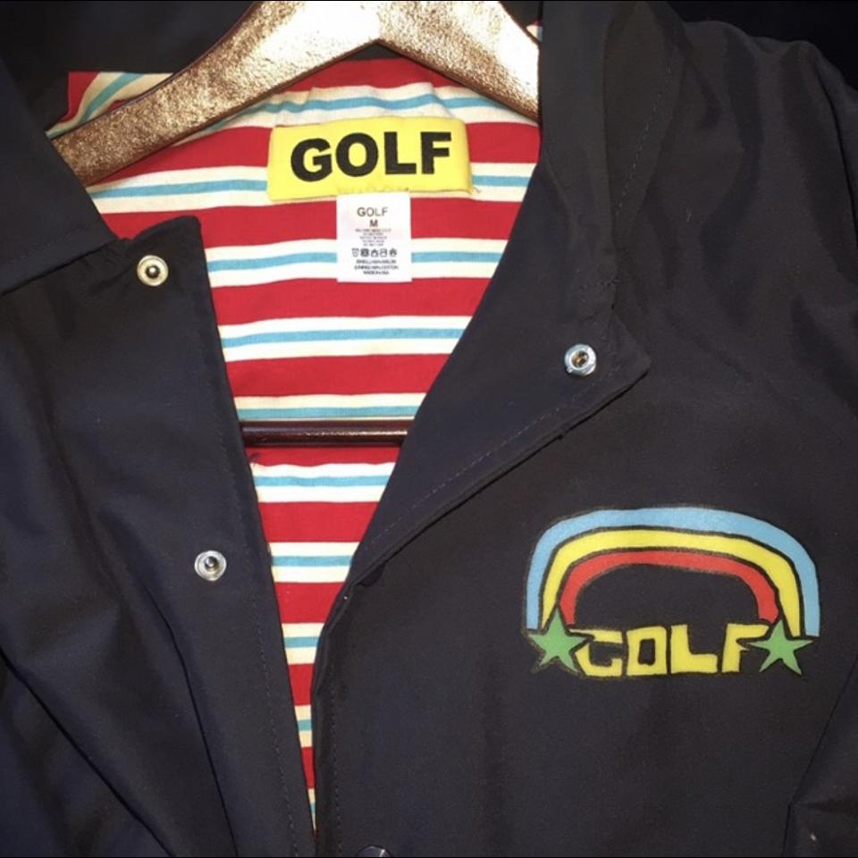 golf wang rainbow coach jacket