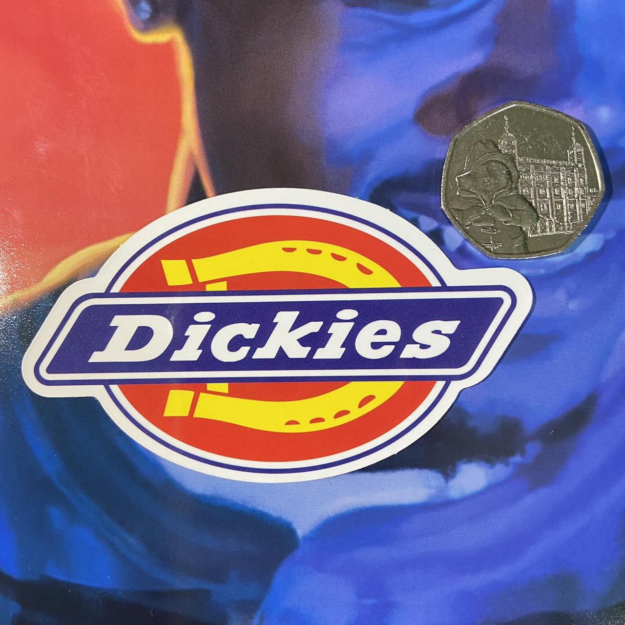 Dickies Red and Blue Stickers | Depop