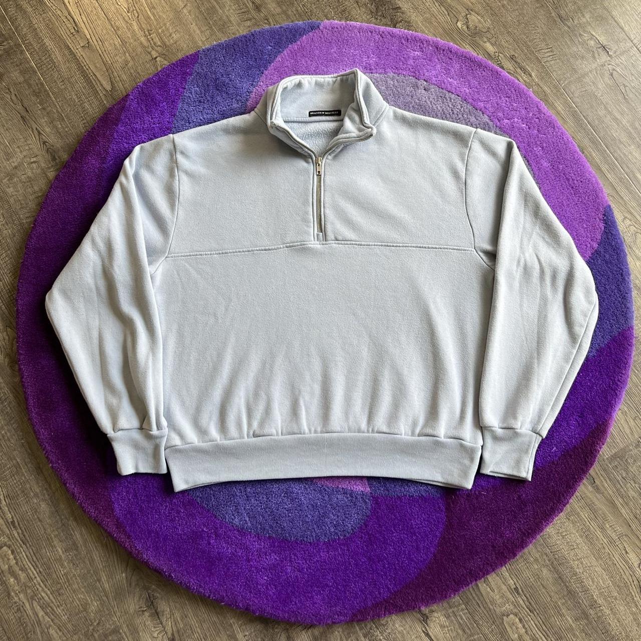 Brandy Melville quarter zip pullover Fits M/L.... Depop