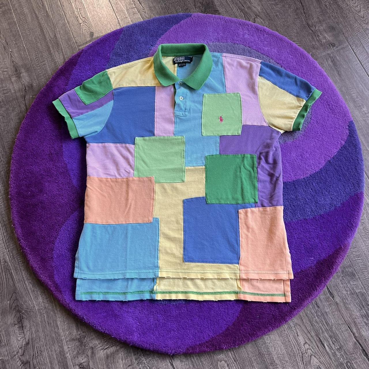 Polo Ralph Lauren Patchwork Shirt Tagged L Depop