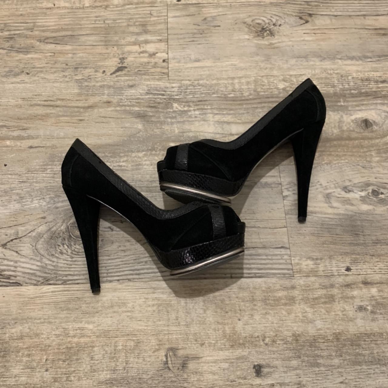 Halston Women's Black Courts | Depop