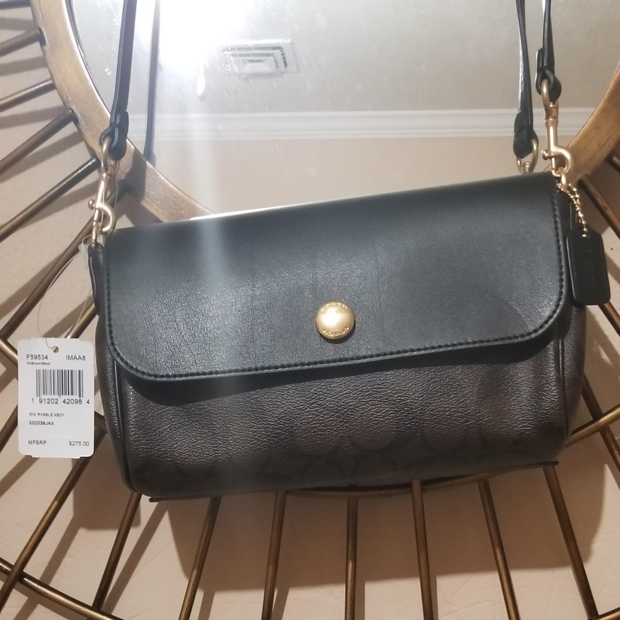 Authentic Coach Reversible Brown Black Crossbody Depop