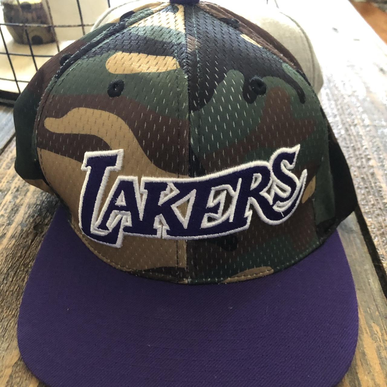 Lakers Mitchell and Ness Camouflage SnapBack worn... - Depop