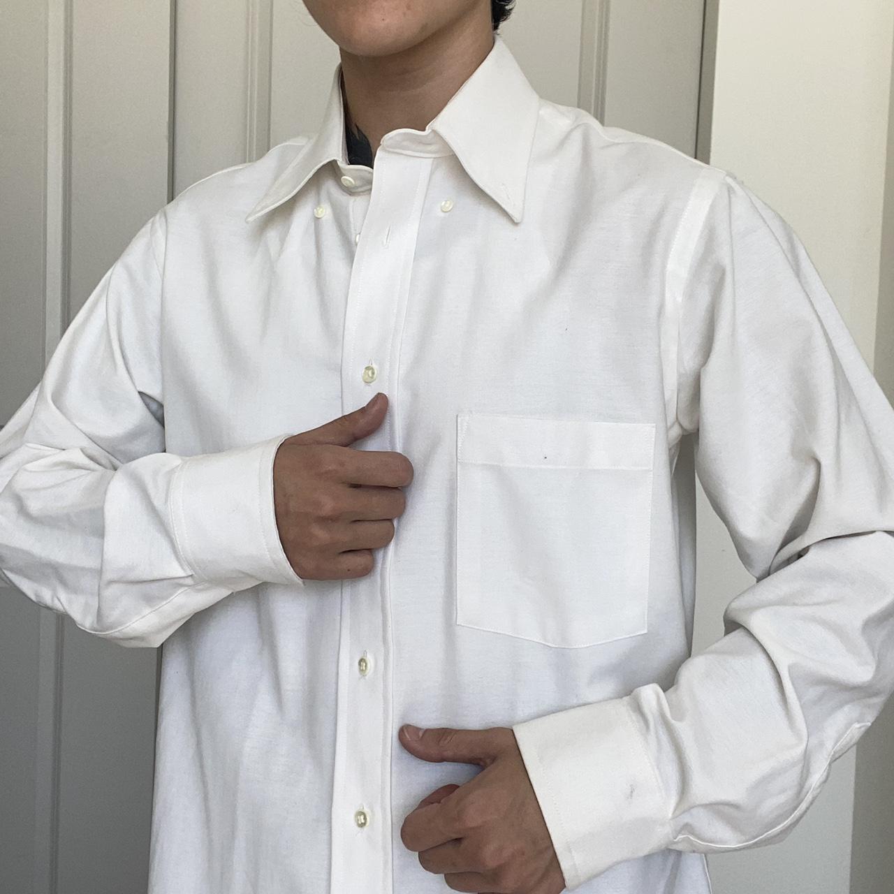 vintage 70s wide collar dress shirt Depop
