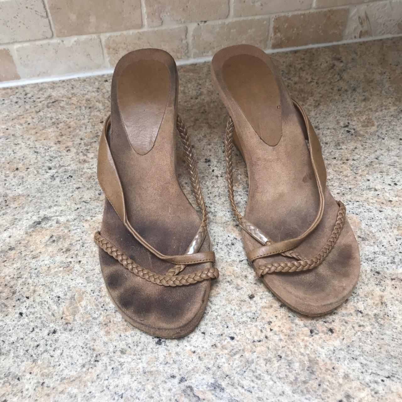 Toe sandals- 3” wedge. Size 7. Happy to do bundles - Depop