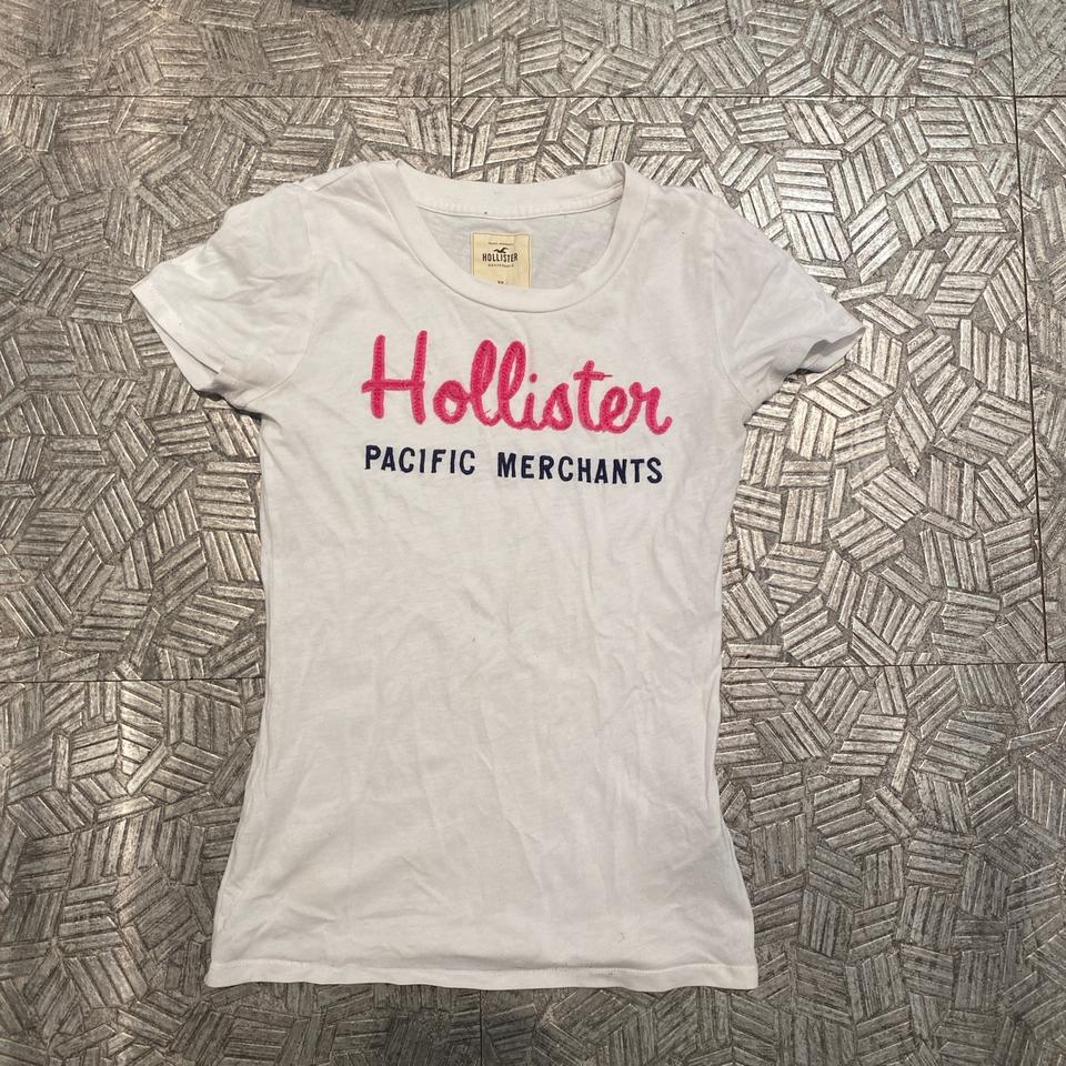 Hollister pacific merchants top with pink and navy. Depop