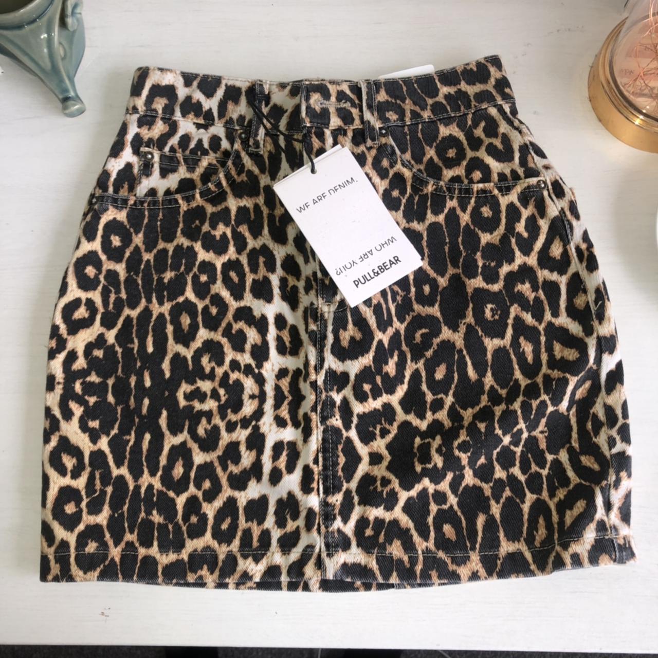 Leopard print skirt clearance denim