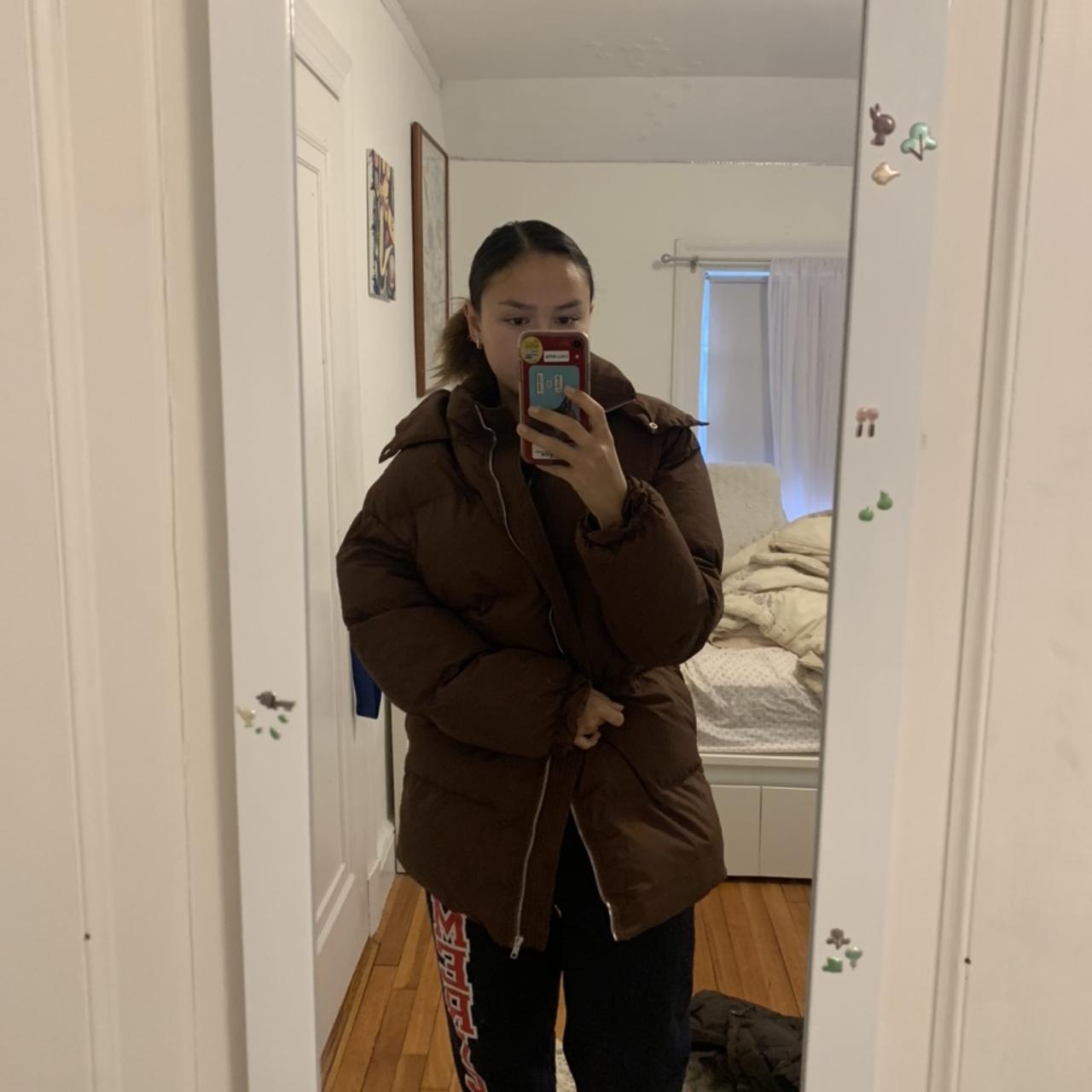 SHEIN oversized brown puffer coat. This is so so... - Depop