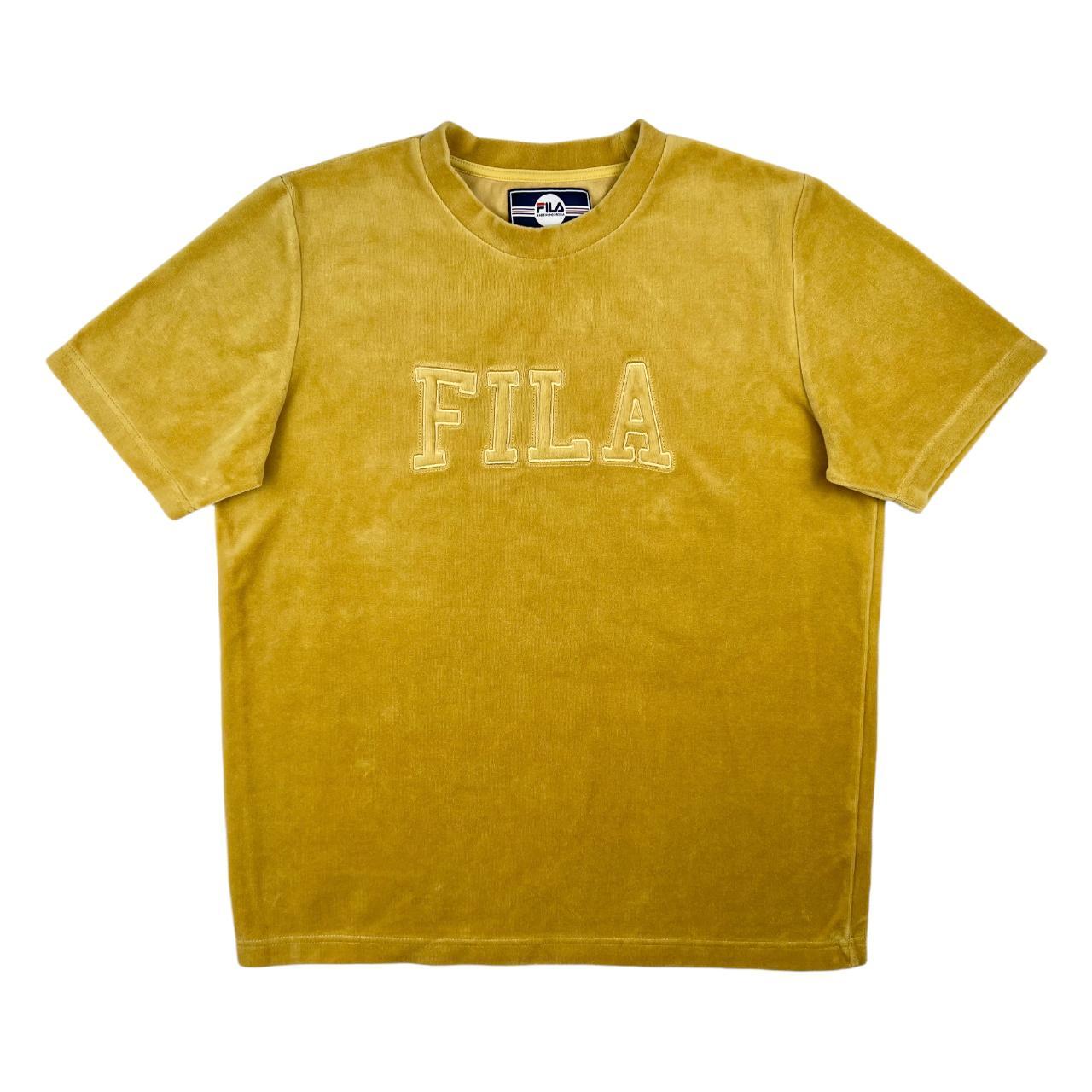 Mens yellow hot sale fila shirt