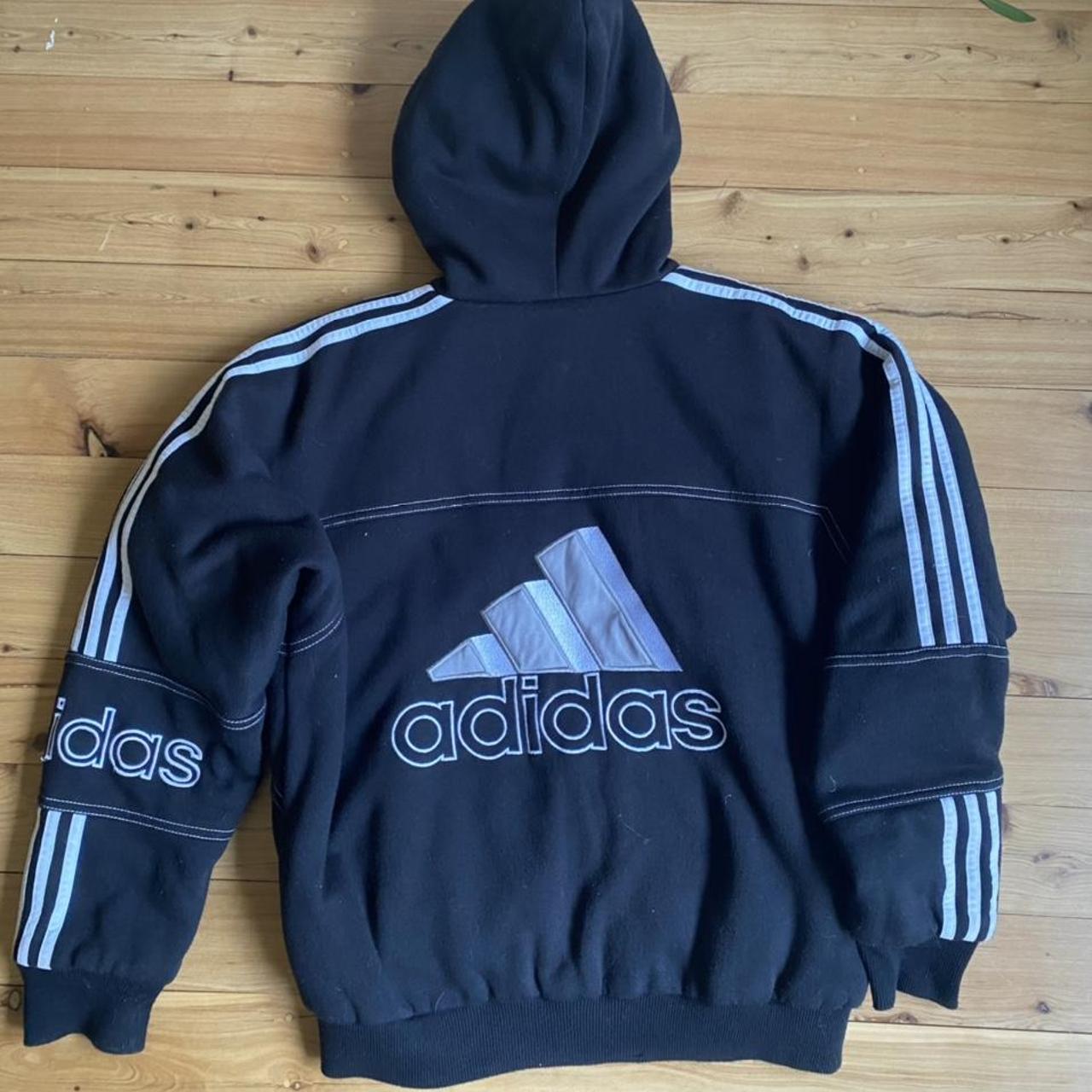 Vintage adidas sweatshirt hoodie jacket. 90s piece,... - Depop