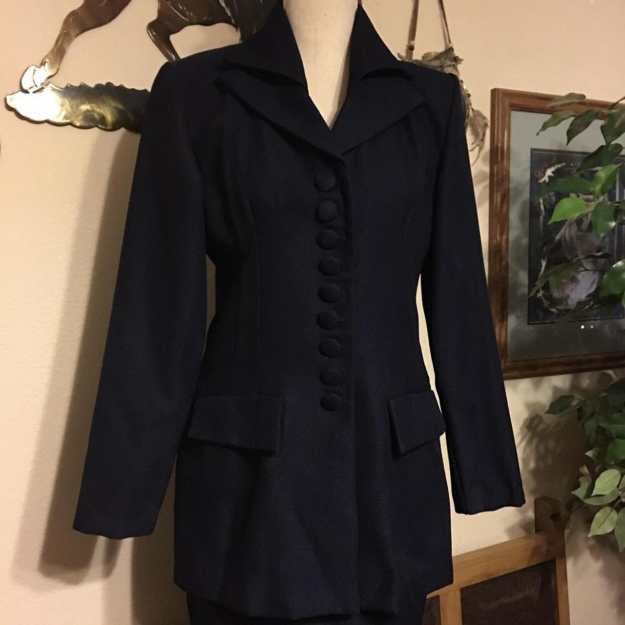 Jennifer James button front jacket & skirt suit,... - Depop