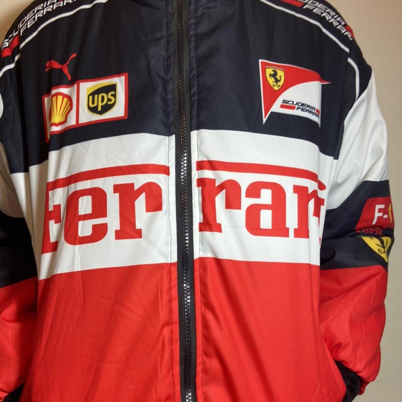 Ferrari Vintage Jacket ~Vintage Ferrari heavy zip... - Depop