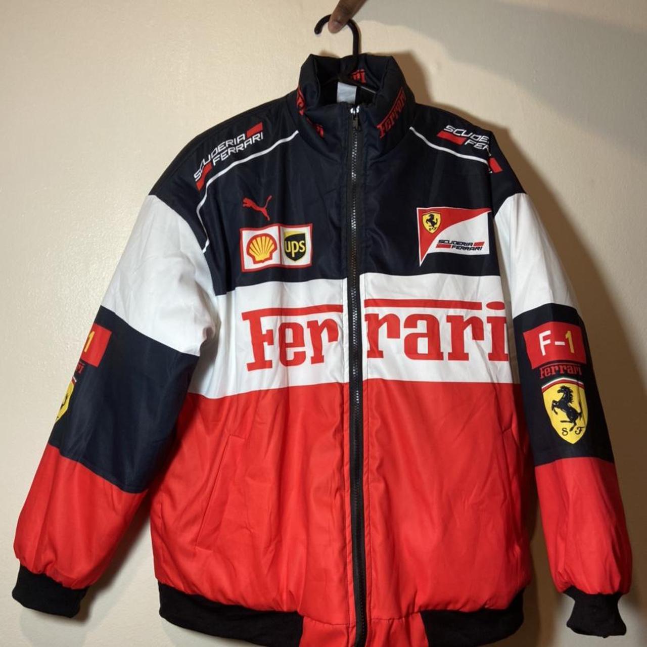 Ferrari Vintage Jacket ~Vintage Ferrari heavy zip... - Depop