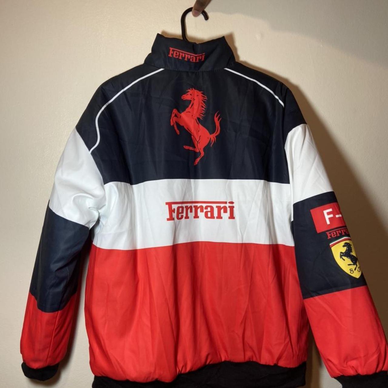 Ferrari Vintage Jacket ~Vintage Ferrari heavy zip... - Depop