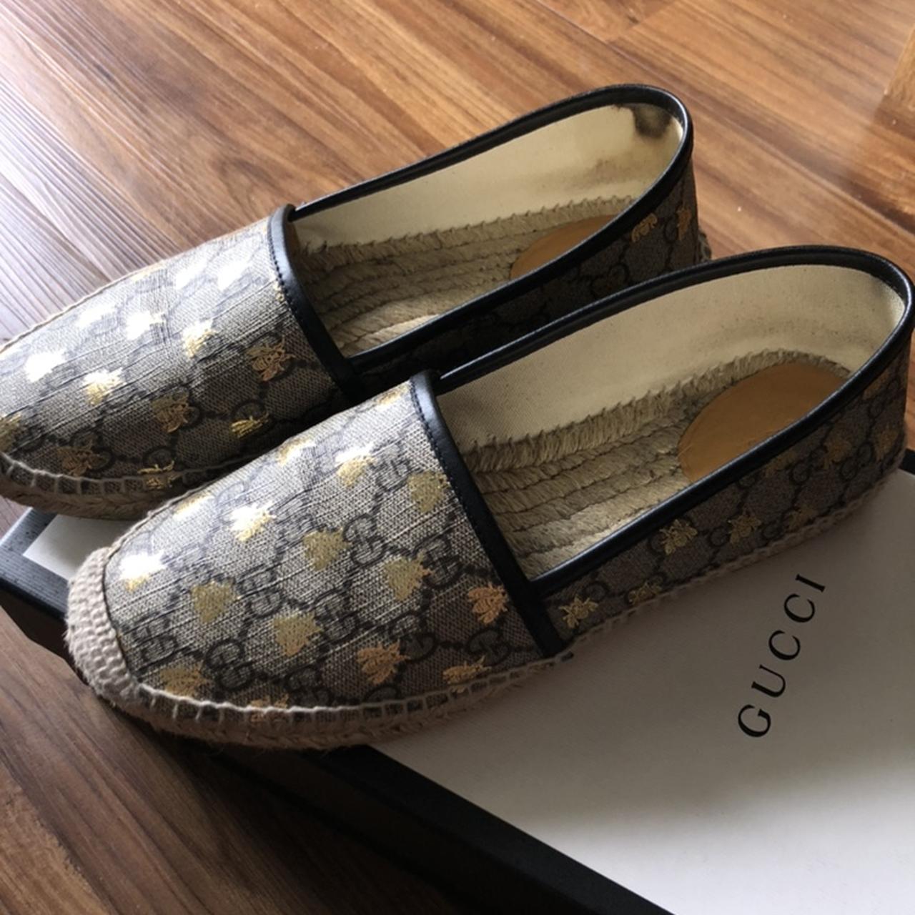 Gently worn Gucci espadrilles. Facade is perfect,... - Depop