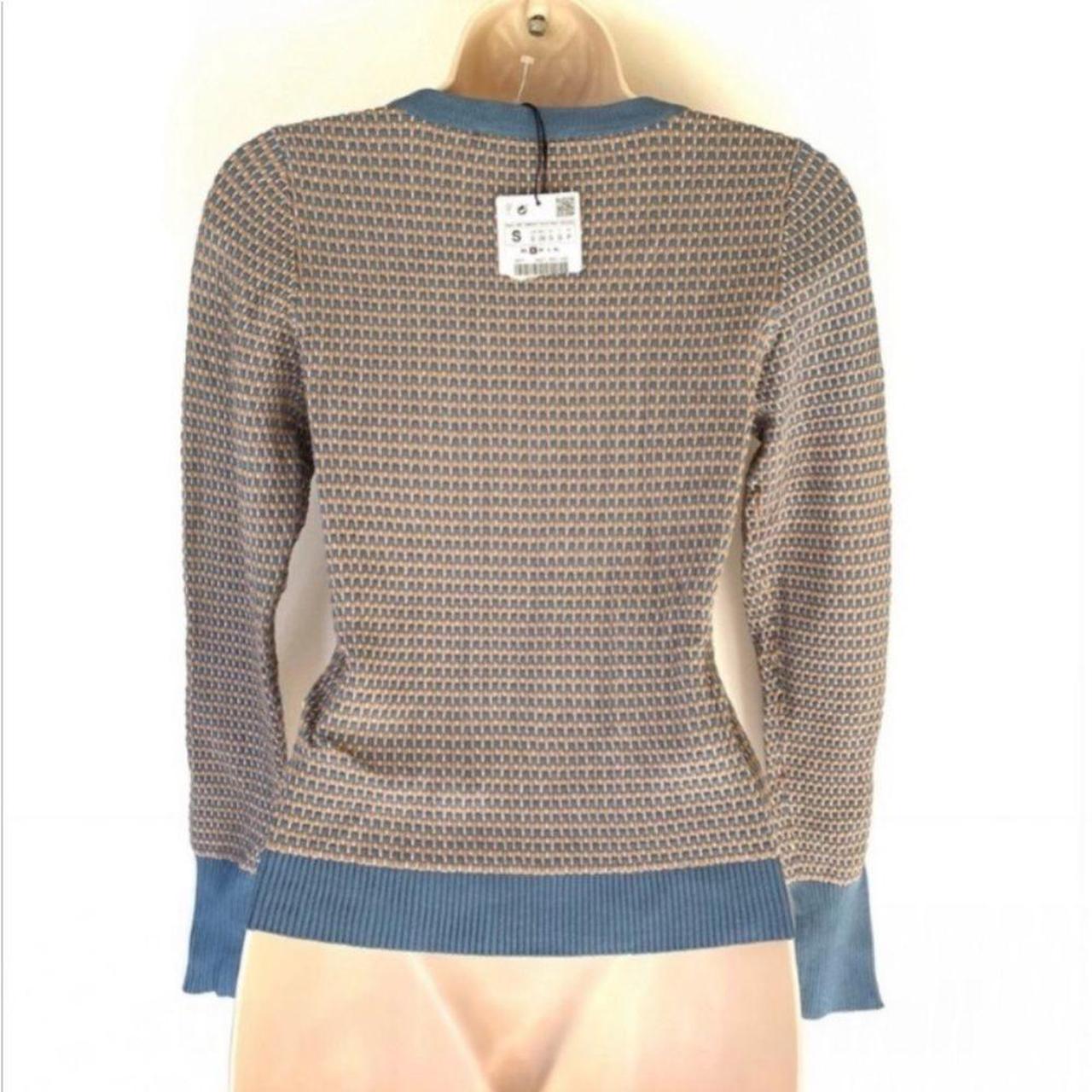 Zara knit textured weave sweater Small Size... Depop