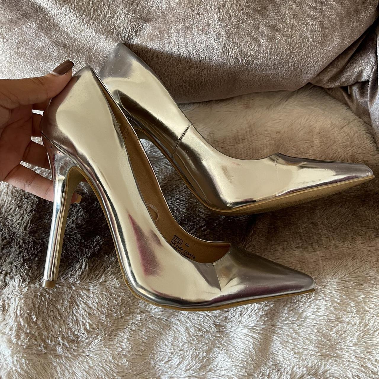silver point heels