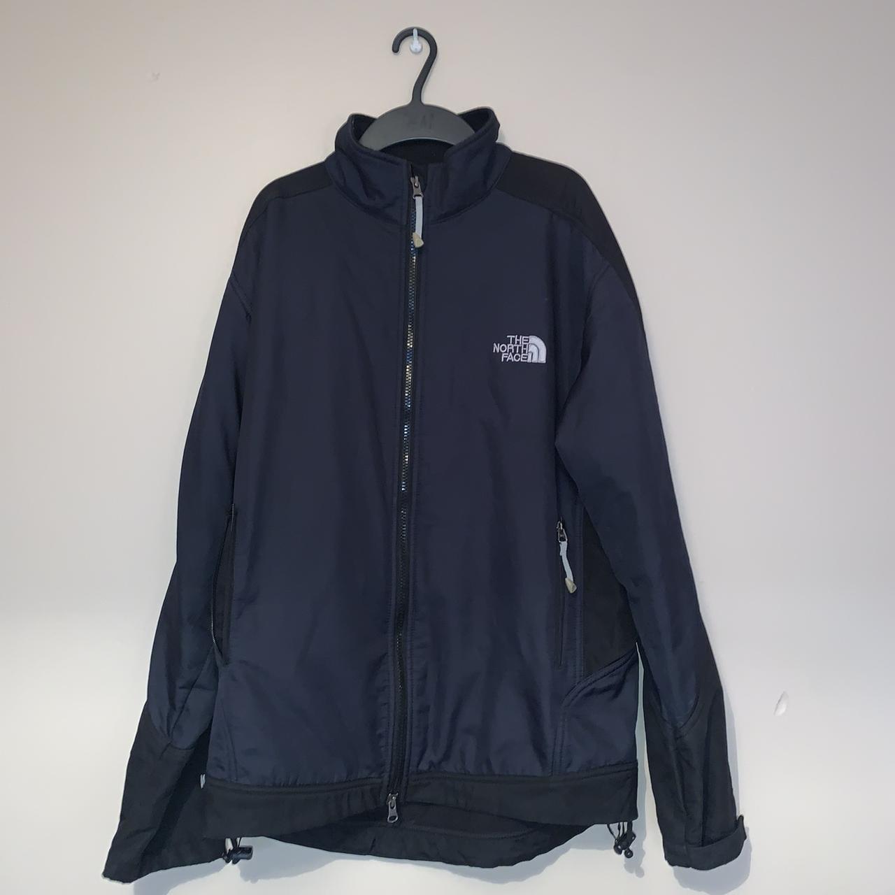 The North Face navy track jacket. Right pocket zip... - Depop