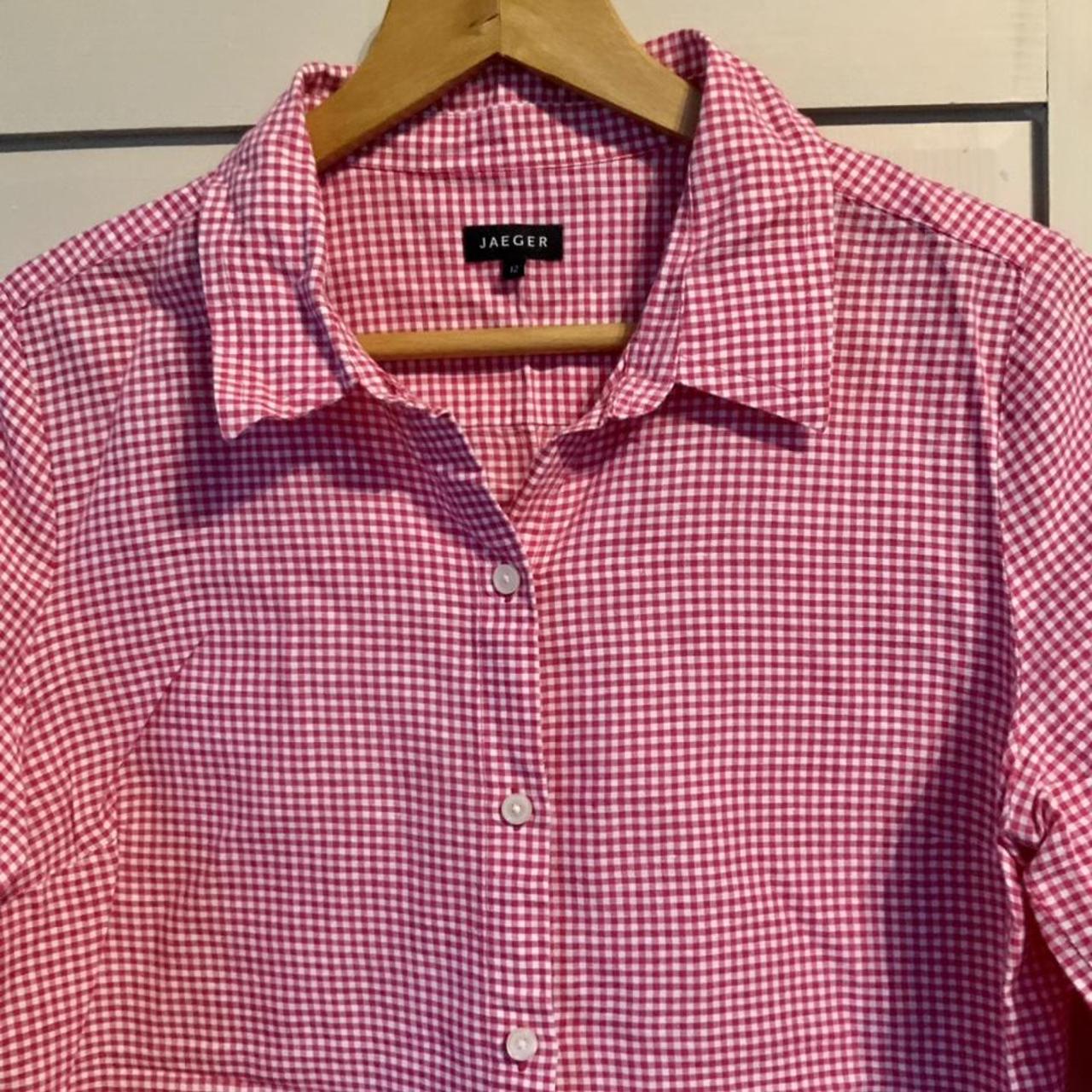 Gorgeous cotton/ linen mix gingham shirt from... - Depop