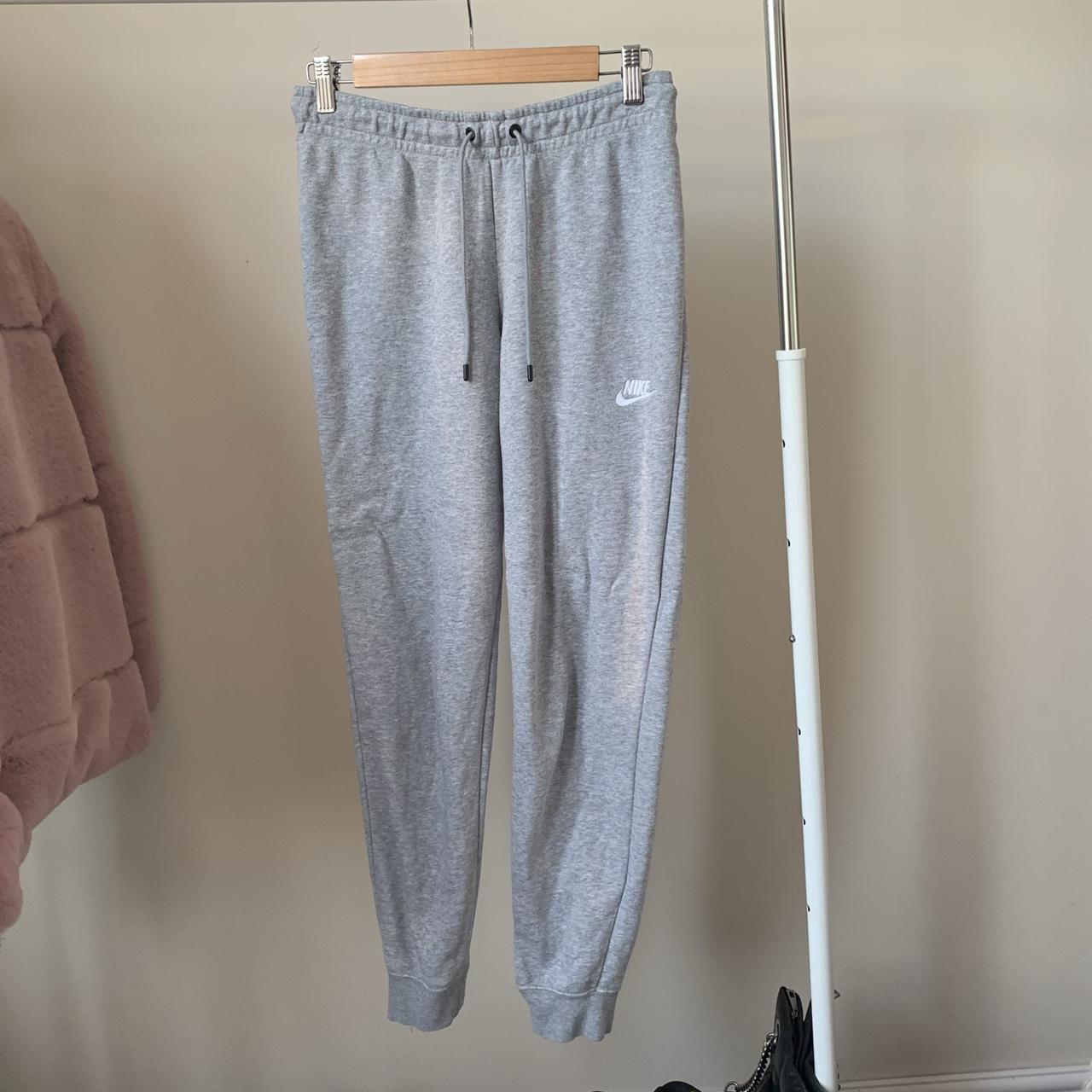 mens grey nike cuffed joggers