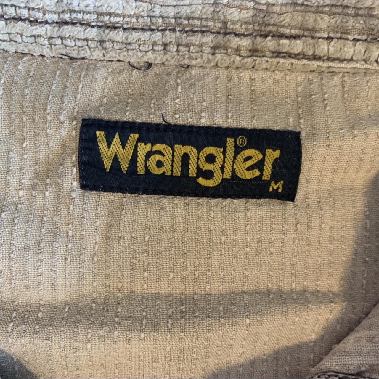 Wrangler Men's Tan and Cream Shirt | Depop