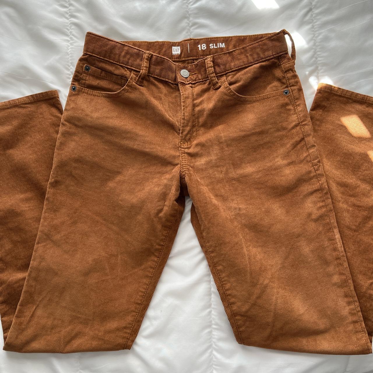gap corduroy jeans ☆ orangish brown colored jeans.... Depop