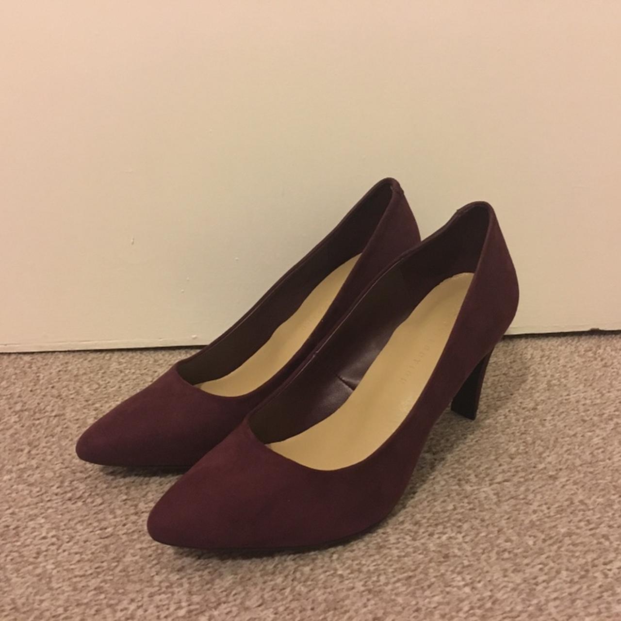 M&S burgundy pointed toe court Size Depop