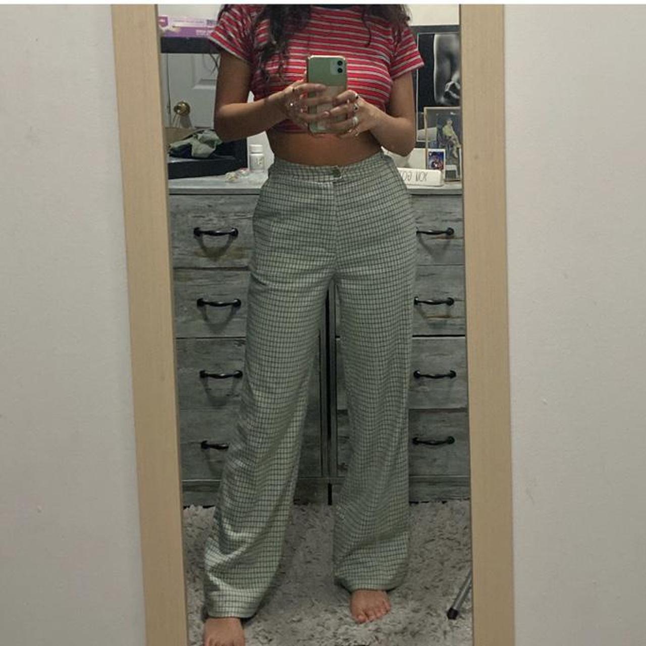 Green plaid trousers from Brandy Melville. I’ve - Depop